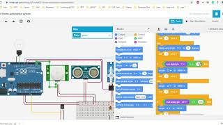 Home automation system using scratch in Tinkercad (with code)