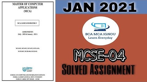 MCSE-004| January 2021 Assignment| Numerical & statistical Computing| MCA 5th SEM Assignment| IGNOU