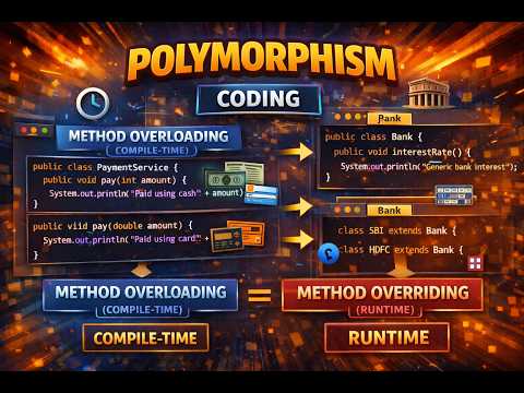 #polymorphism  in Java Explained  #method  Overloading & #Overriding | Coding Example