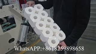 Fully Automatic 12 Rolls Toilet Tissue Paper Converting Machine Production Line #papermachine
