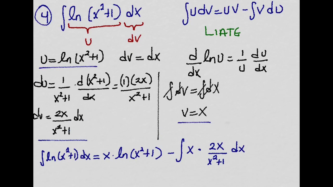 INTEGRAL ln (x^2 + 1) dx YouTube