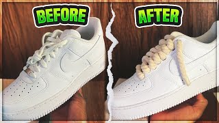 HOW TO: CHUNKY ROPE LACES AF1 in 3 MINUTES!!