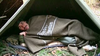 Journal of the Woodsman Day 4 - How to sleep outdoors with only a woolblanket