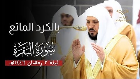 سورة البقرة [ ١٦٨ - ٢٠٣ ] | ليلة ٢ رمضان ١٤٤٦هـ | فضيلة الشيخ د. ماهر المعيقلي | تلاوة كردية