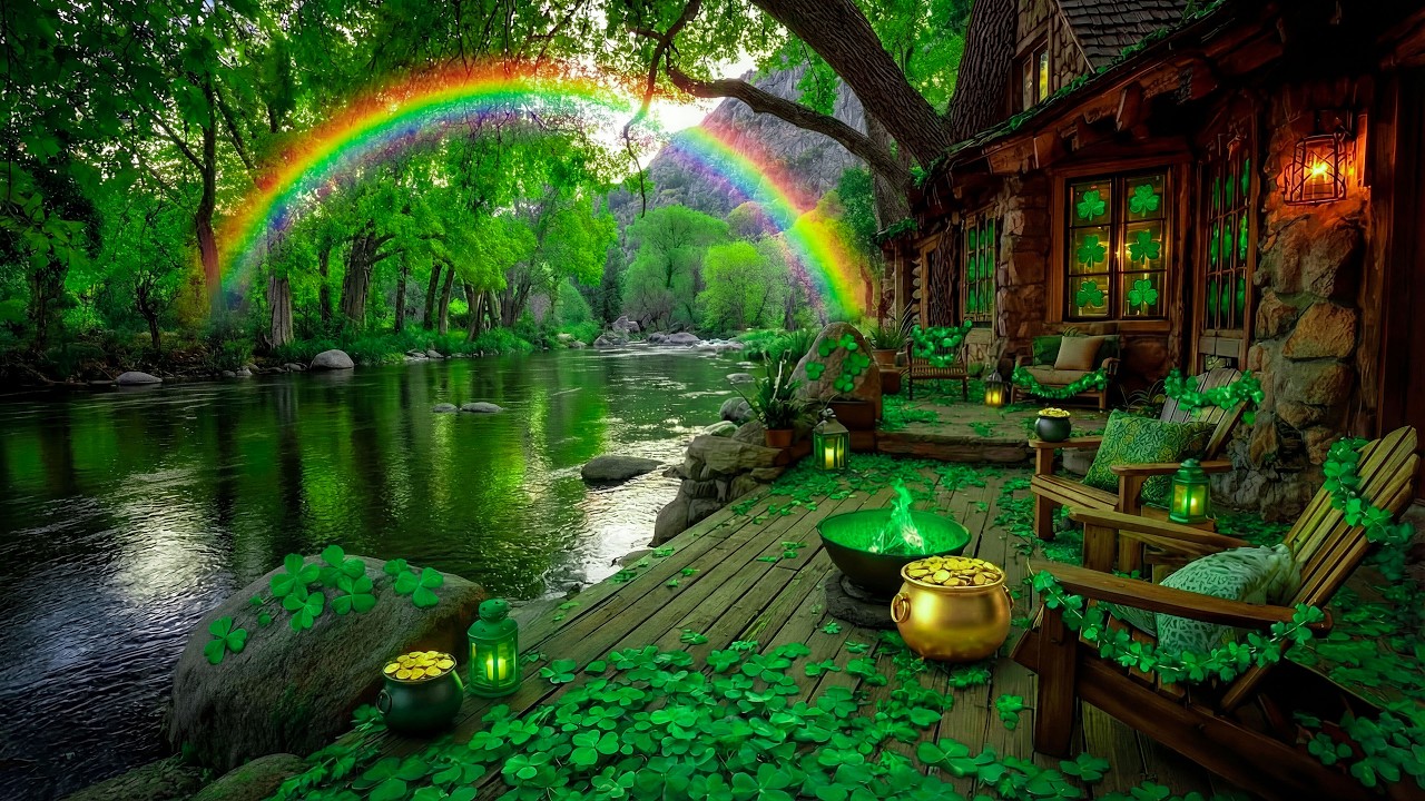 С Днём Святого Патрика! 🌈 Лесная атмосфера и расслабляющая фортепианная музыка.