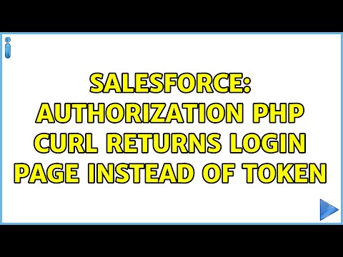 Salesforce: Authorization PHP Curl returns Login page instead of token