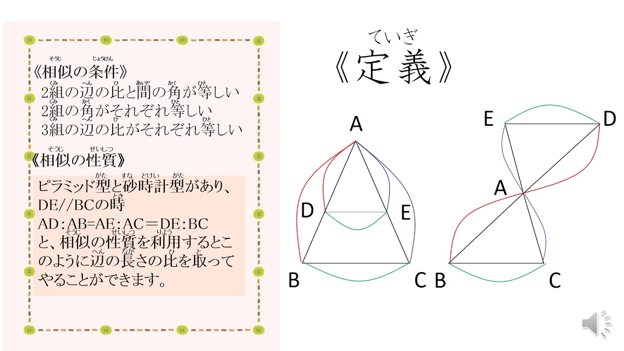 中3 平行線と線分 平行線と線分の比 相似比等 日本語版 Youtube