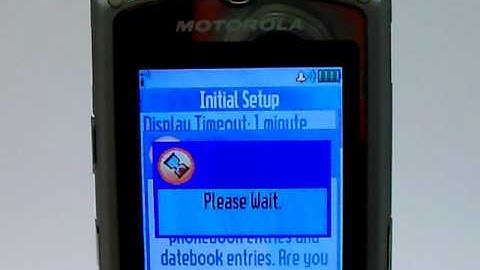 Motorola RAZR V3 Erase Cell Phone Info - Delete Data - Master Clear Hard Reset
