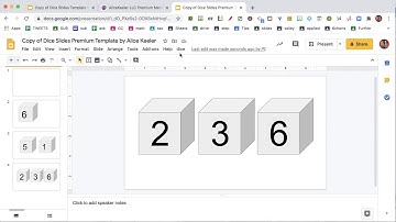 Premium Dice Slides by Alice Keeler
