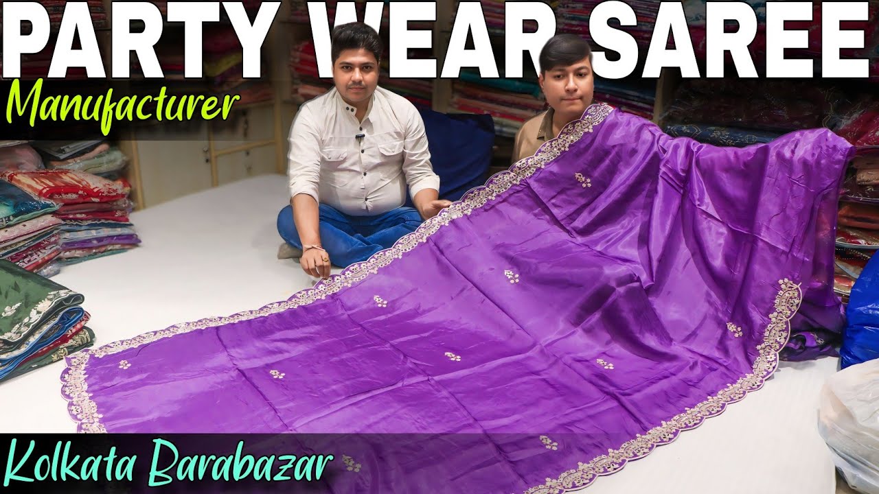 Pure Hand Zardosi Work Saree Manufacturer in Kolkata | Tulsi Boutique Barabazar