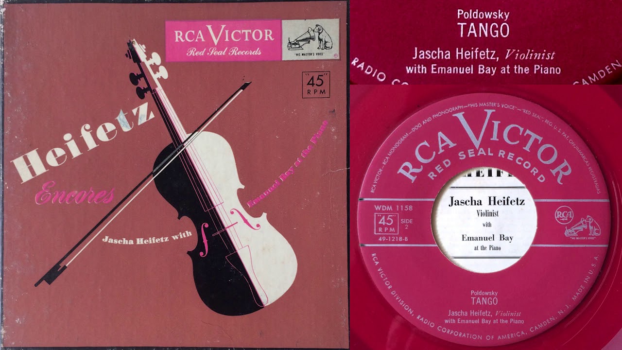 Poldowski: Tango (Jascha Heifetz, violin; Emanuel Bay, piano)