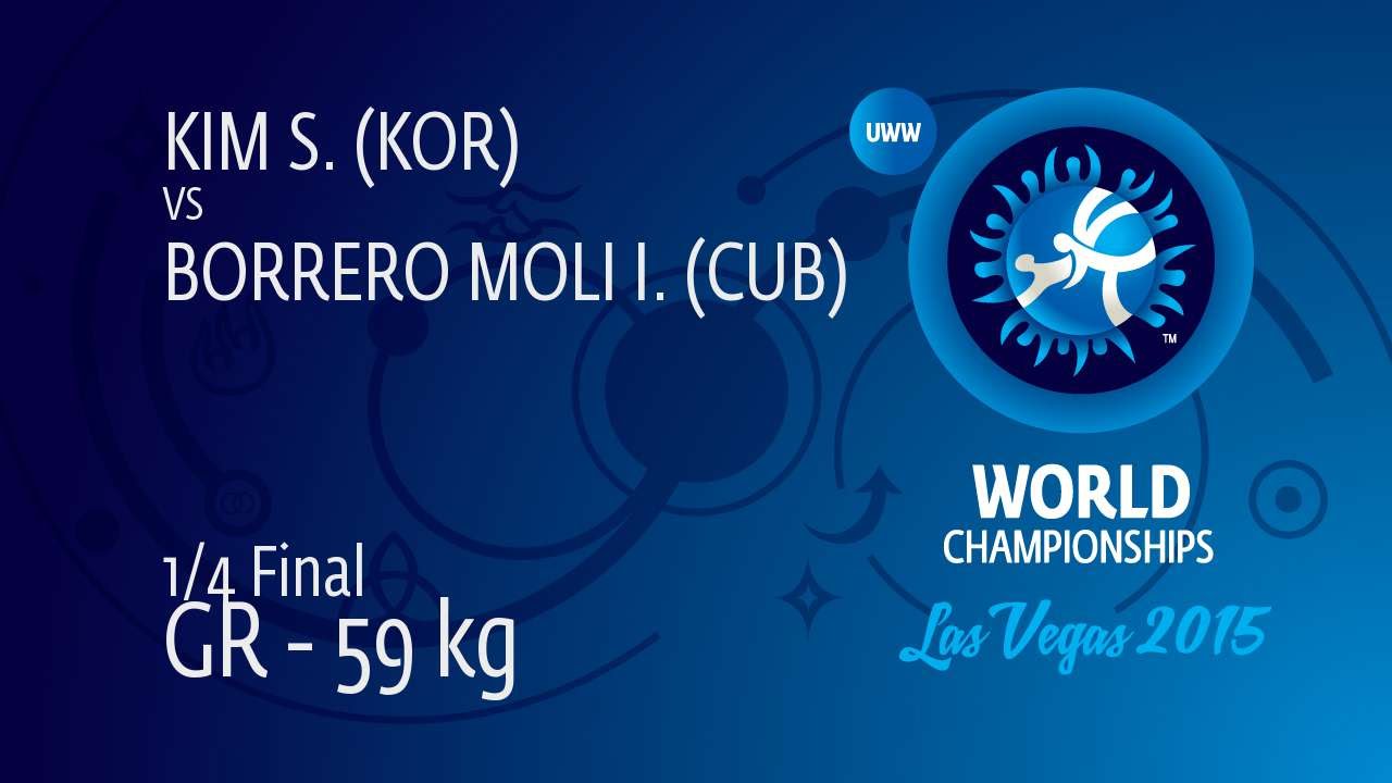 1/4 GR - 59 kg: I. BORRERO MOLI (CUB) df. S. KIM (KOR), 8-6