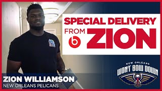 Special Delivery from Zion Williamson to Pelicans Teammates