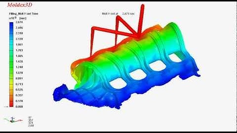 Moldex3D Filling Melt Front Time Animation
