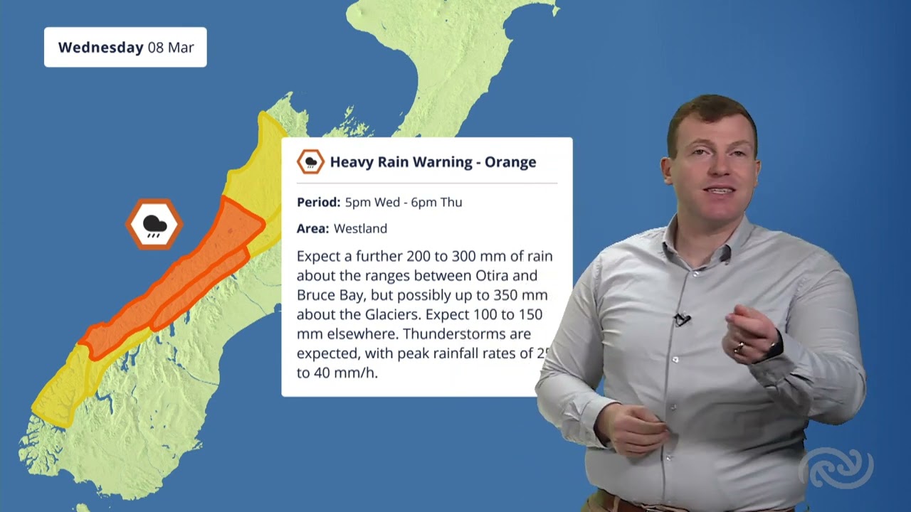 Severe Weather update for the West Coast 8th March 2023