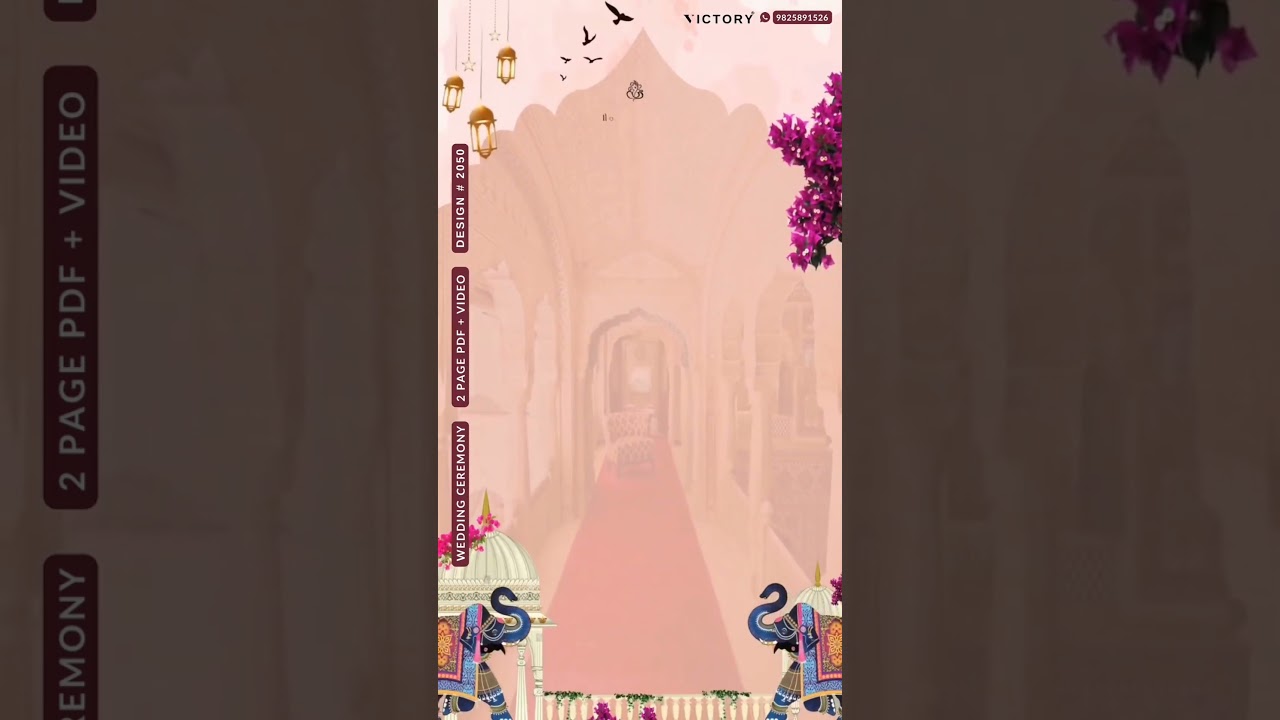 Wedding invitation video of gujarati jain family in english with minimalistic design 2050