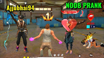 Noob Prank With Ajjubhai 👿 Worldchat Cute Girl Kick Me 😭 Free Fire Noob Prank 🔥 Y GAMING