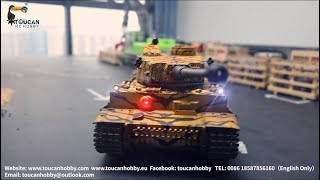 Hand painted henglong tiger 1 tank, infrared, BB shooting, smoking,#rc #model Profile