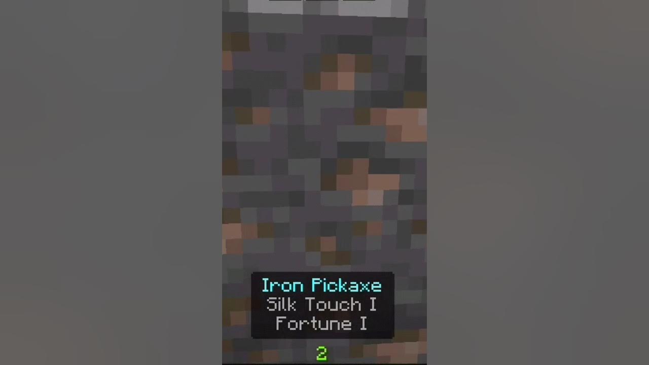 Silk Touch and Fortune Combine in Pickaxe? Minecraft YouTube
