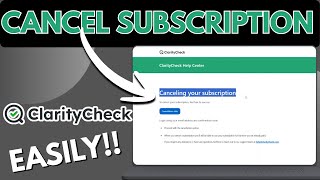 How To Cancel Clarity Check Subscription - Simple Guide How To Cancel A Check