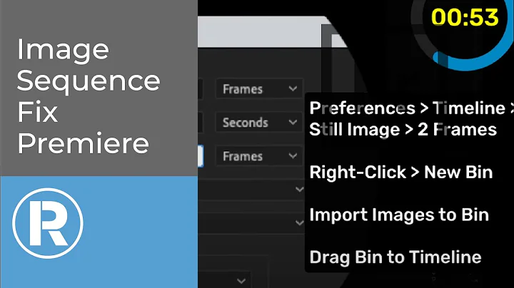 How to Fix an image import sequence problem in Premiere Pro