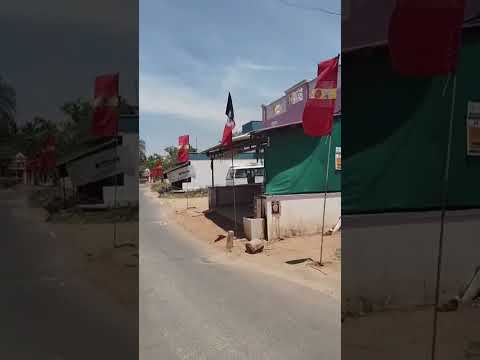 tvk and admk flag problem road side