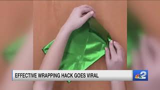 Gift-wrapping hack takes social media by storm