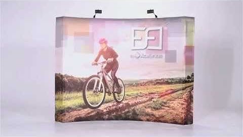 Fabric Pop Up Display 10ft Curved by youHUGE.com