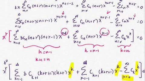 M208 Sec6_3 Frobenius Method r1-r2 = not pos integer Pt1