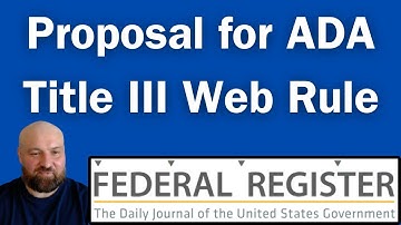 My Proposal for ADA Title III Web Update, New Digital Accessibility Laws: Notice to Cure