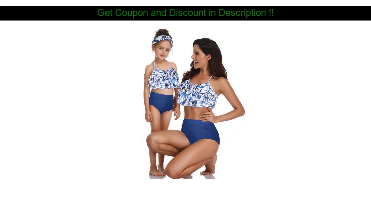 Women Sexy Bikinis Baby Girls Floral Family Swimsuit Kids Swimwear Mother Daughter Beach Biquini C