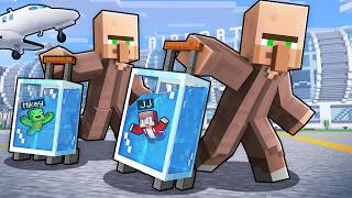 JJ and Mikey Built TINY POOL Inside VILLAGER's Suitcase in Minecraft - Maizen