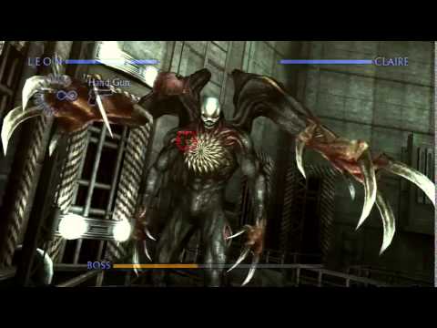 Resident Evil The Darkside Chronicles Part 8 G-Birkin Boss Fight