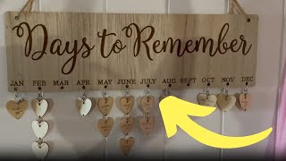 Family Birthday Board DIY Wooden Calendar Wall Hanging Birthday Reminder Plaque (review) screenshot 5