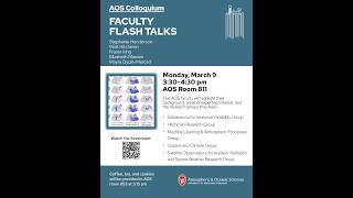 UW-AOS Colloquium - March 9, 2026 - Faculty Flash Talks