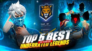 Top 5 Underrated Mobile 📲 Legends From TEAM XD 💀📈