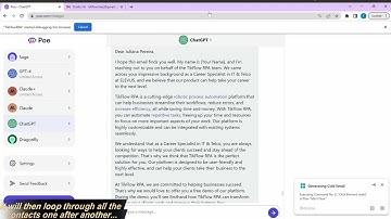 Revolutionizing Cold Email Writing with ChatGPT and RPA | Tikflow Automation