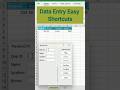 Quick Data Entry in Excel using shortcut in Seconds #exceltips #exceltricks #copilot #excelshortcuts