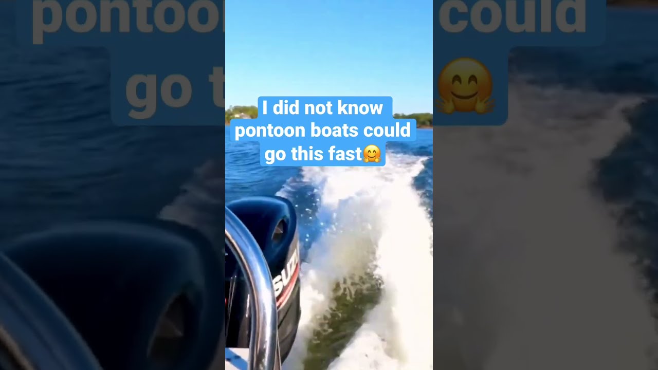 I did not know pontoon boats could go this fast🤗