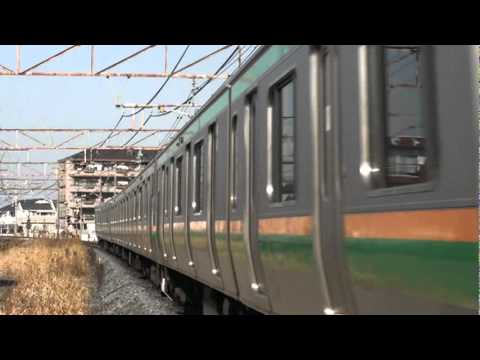 E231系　湘南新宿ライン　行田駅通過／E231series passed at Gyoda