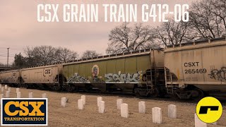 CSX Empty Grain Train G412-06 Moving North Through Nashville