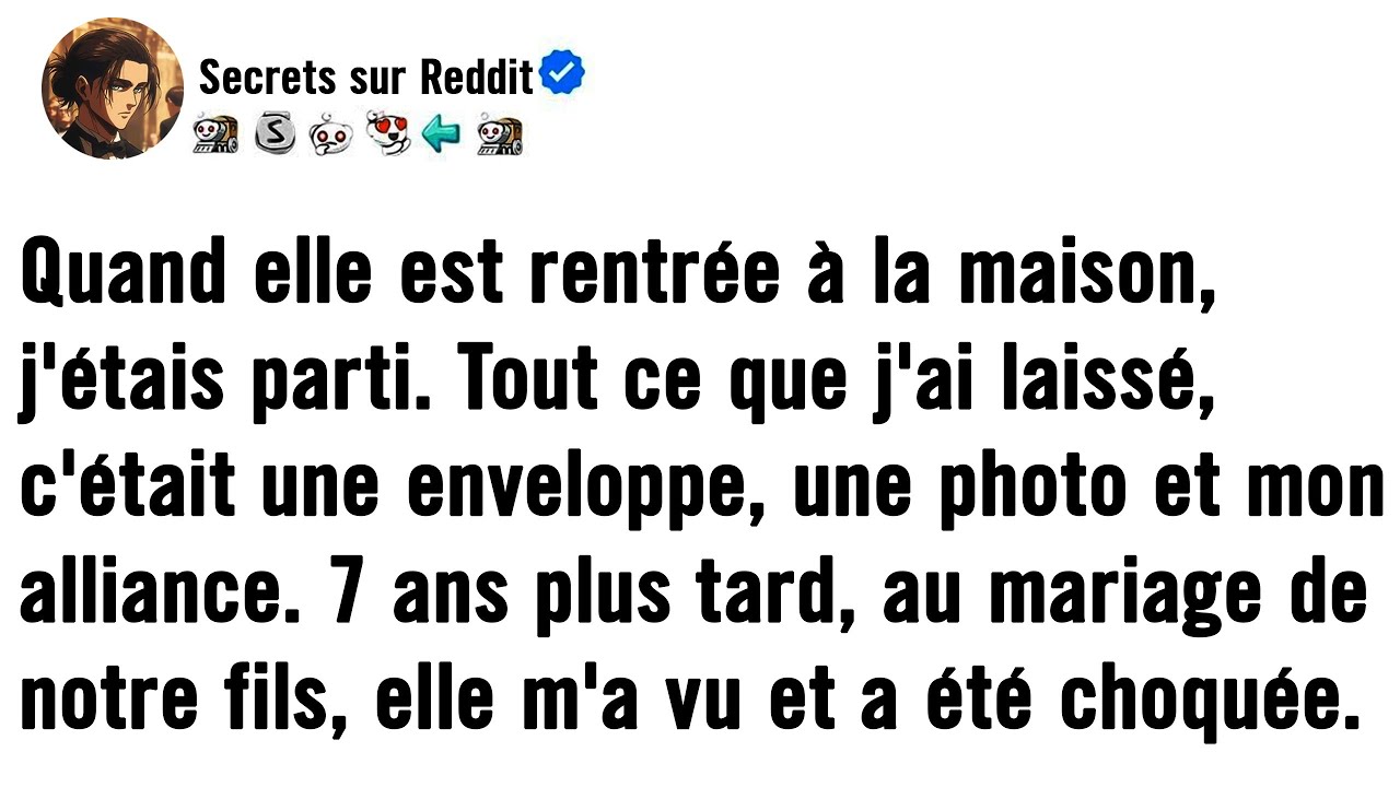 Quand elle est rentrée, j'étais parti. Je n'ai laissé qu'une enveloppe, une photo et une bague