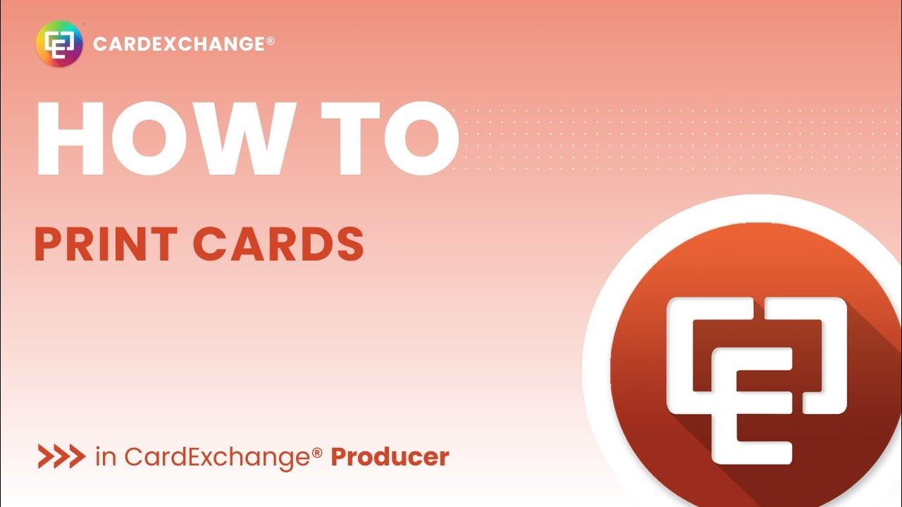 How To Print Cards in CardExchange® Producer YouTube