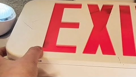 Testing exit signs and emergency lights