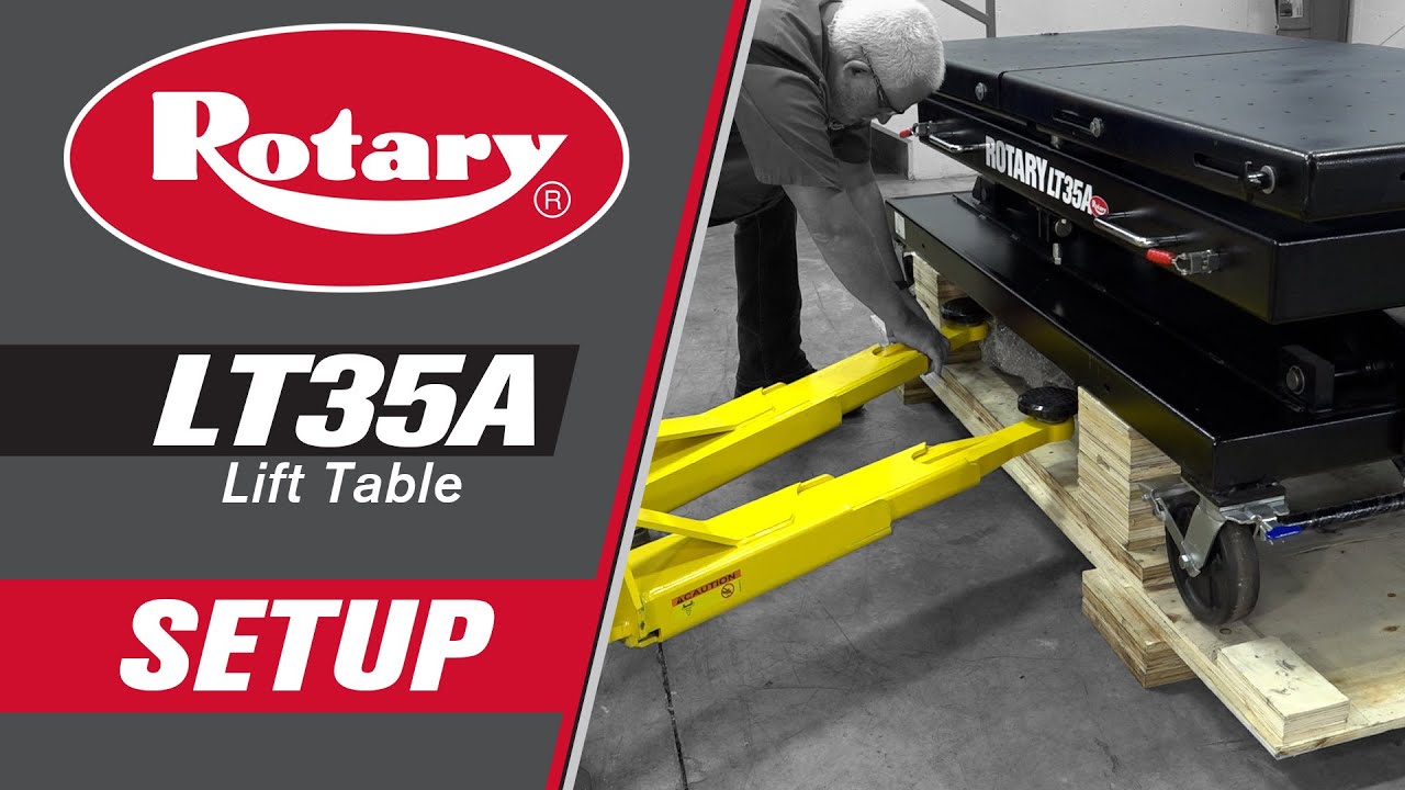 Rotary LT35A Lift Table: Setup
