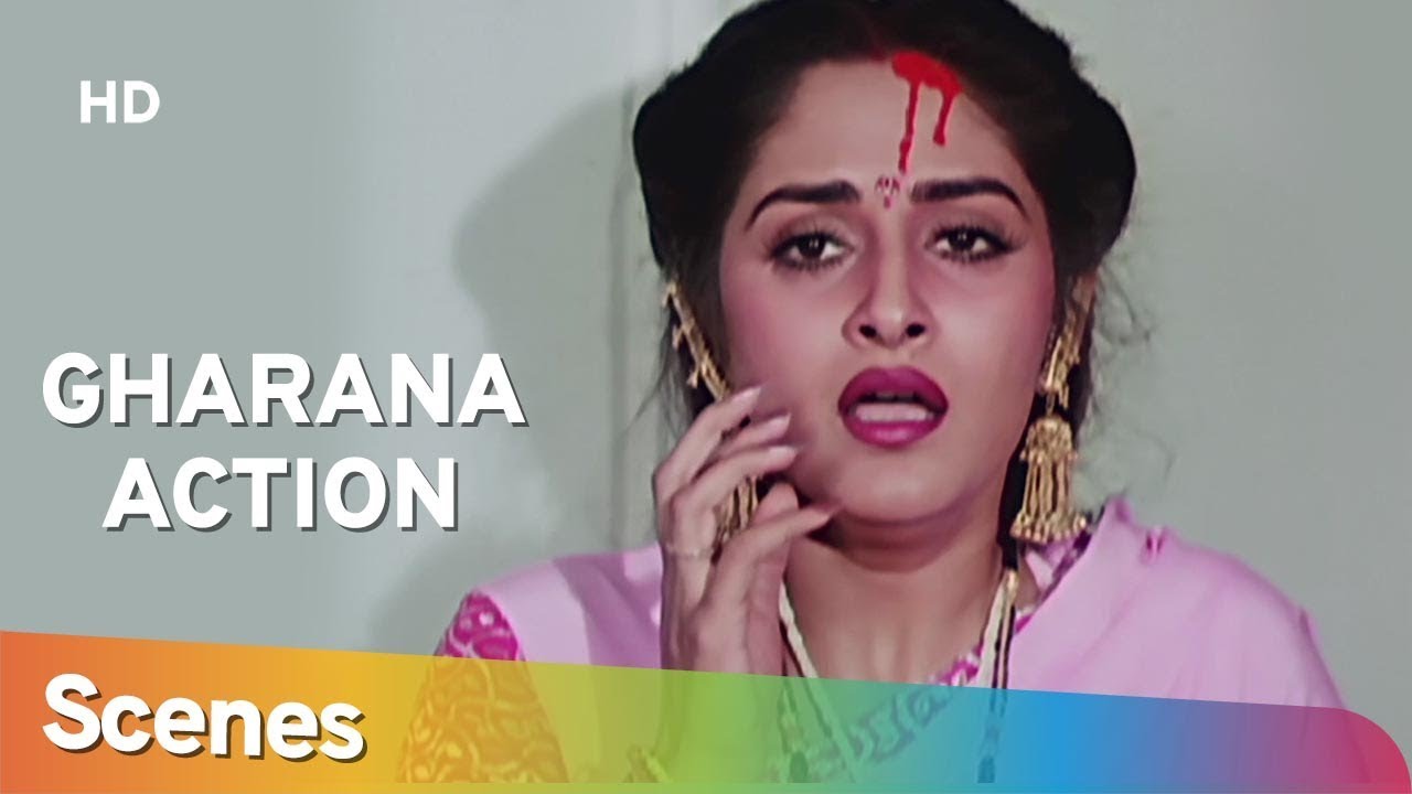 Action Scenes From Gharana Govinda Meenakshi Sheshadri Rishi