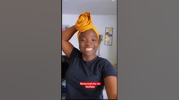 Quick and Easy Gele Headwrap Tutorial #easytutorial #headwrap #youtubeshorts