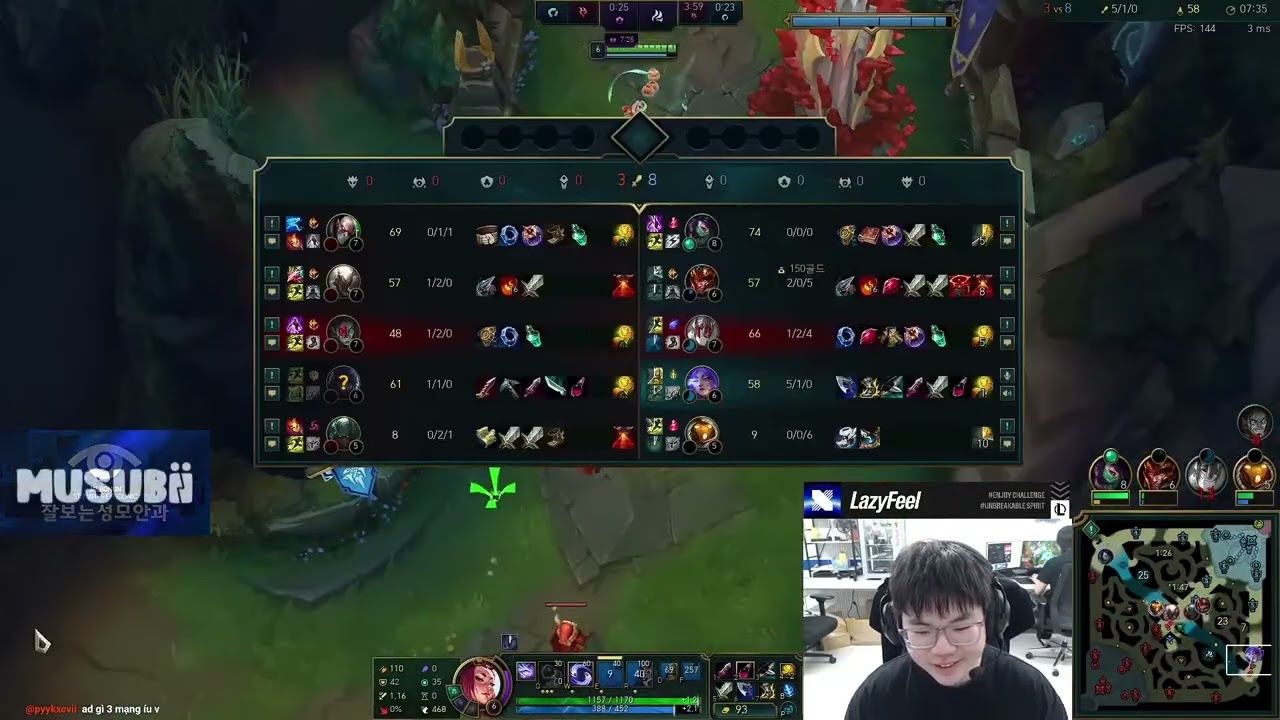 Lazyfeel xử lý Yunara max ping trong combat