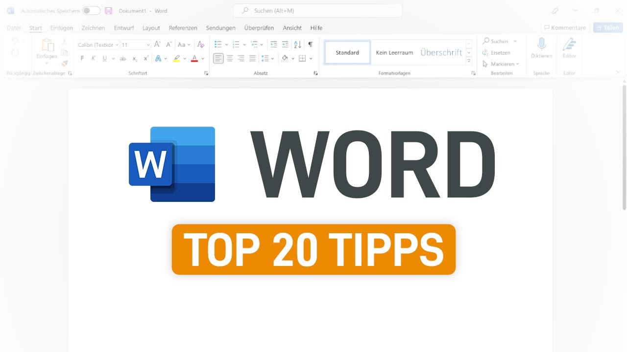 🏆 Top 20 Microsoft Word-Tipps für Fortgeschrittene (deutsch)