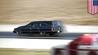 Funeral-crashing car thief steals hearse with casket and body in South Los Angeles
